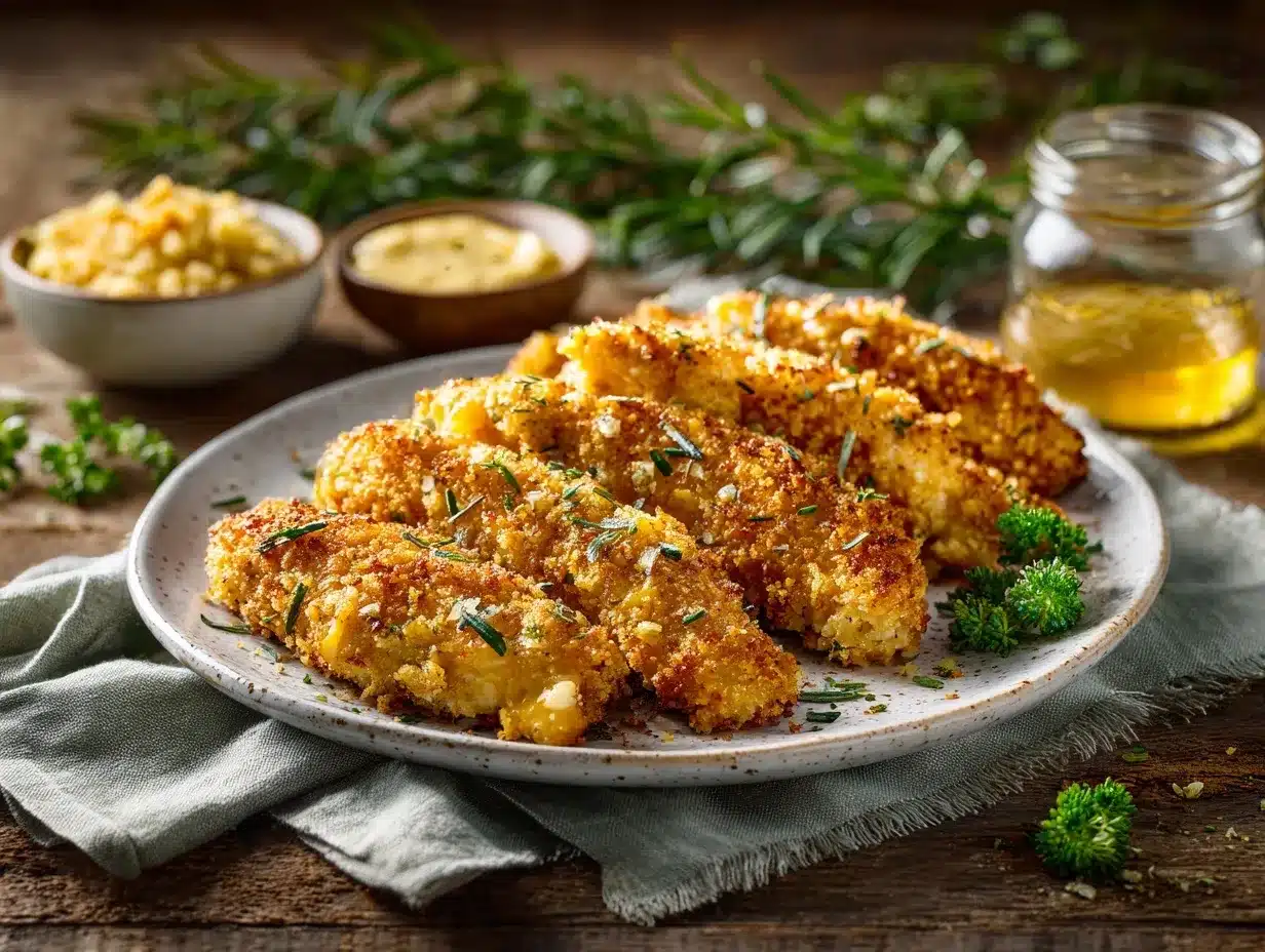 stuffing-crusted chicken tenders preparation steps