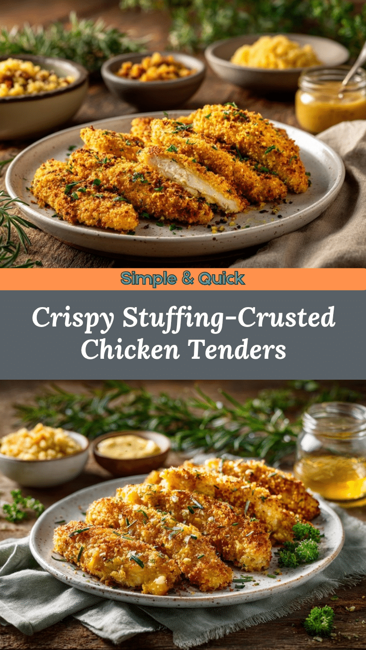 stuffing-crusted chicken tenders recipe