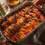 sweet potato cranberry bake - featured image
