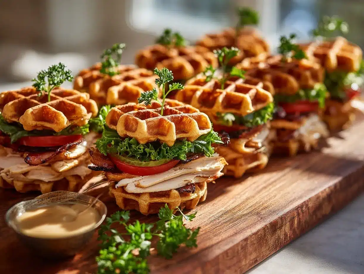 turkey and waffle sliders preparation steps