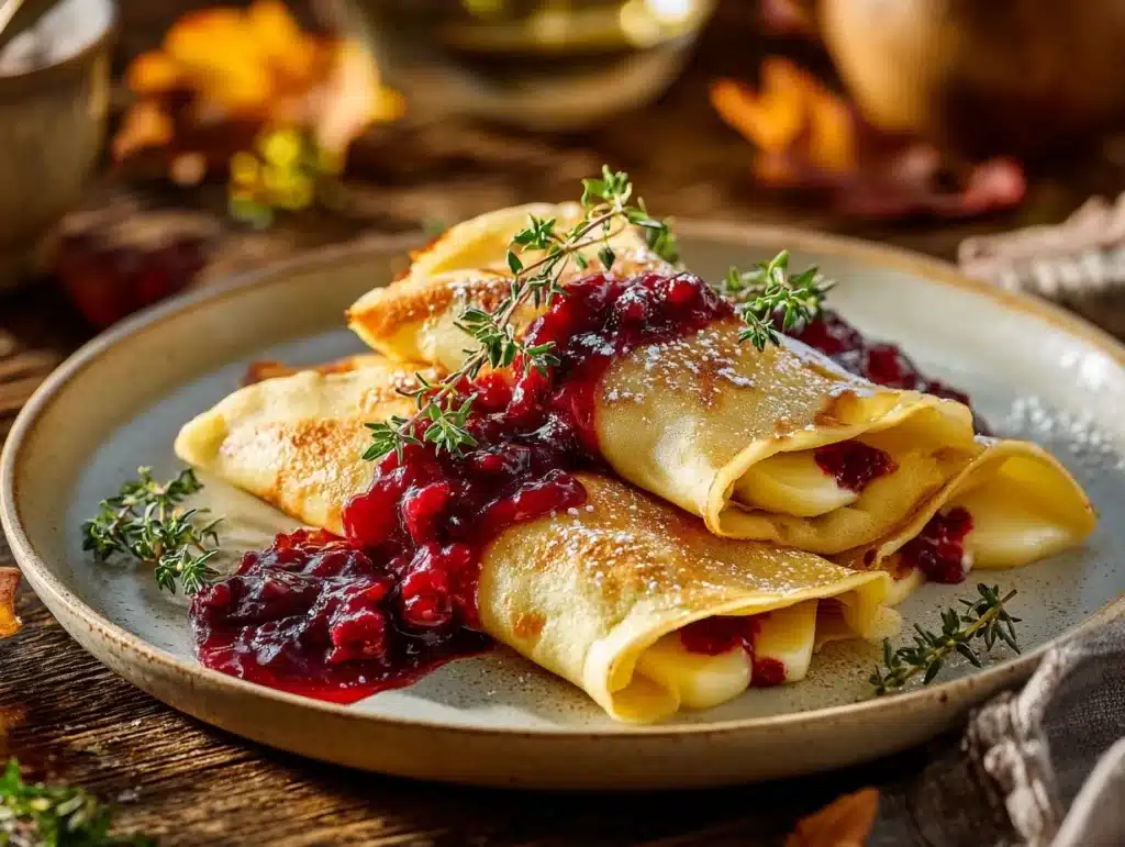 turkey brie crepes - featured image