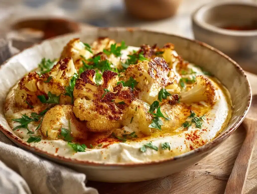 Turkish yogurt roasted cauliflower - featured image