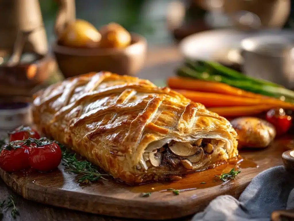 vegan mushroom wellington - featured image