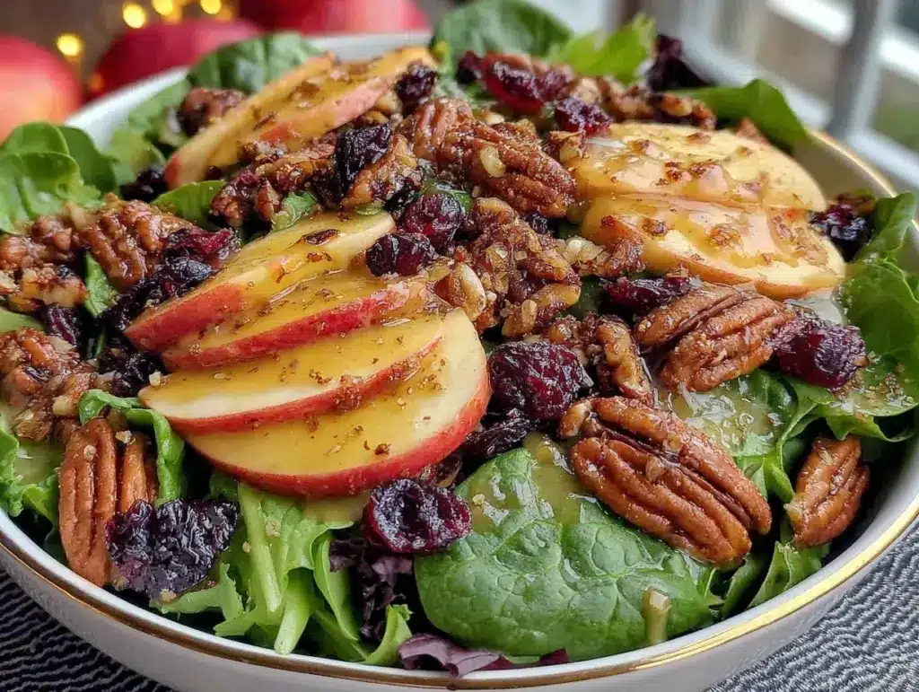 apple cranberry pecan salad - featured image