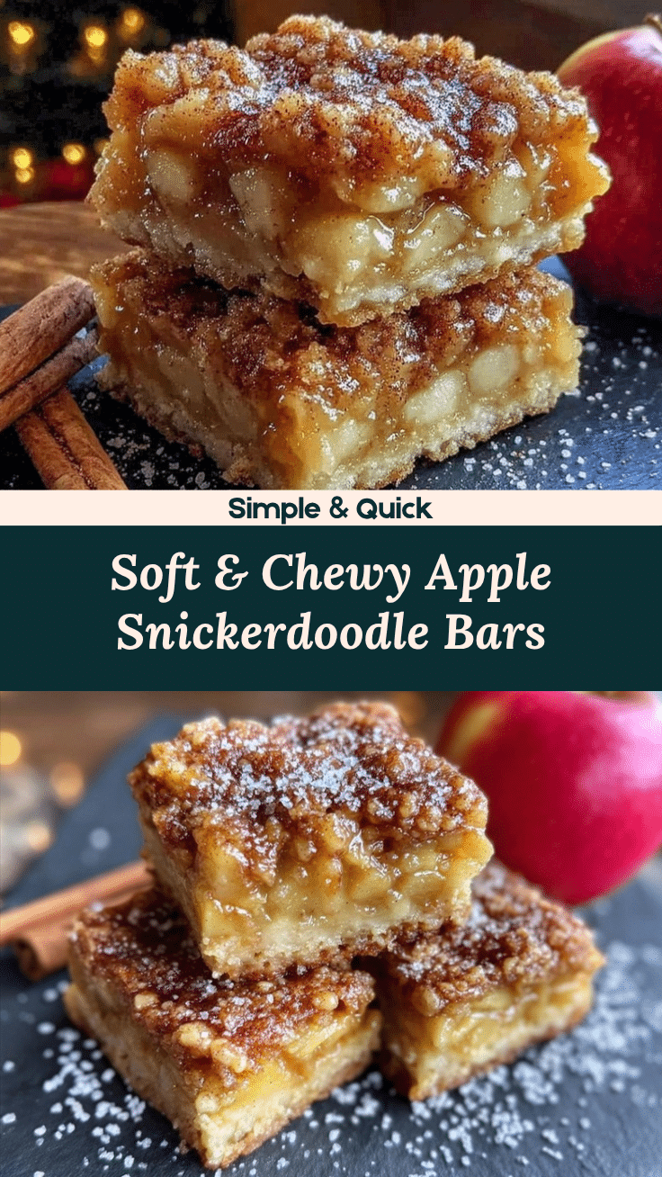 apple snickerdoodle bars recipe