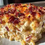 bacon jalapeño baked mac and cheese - featured image