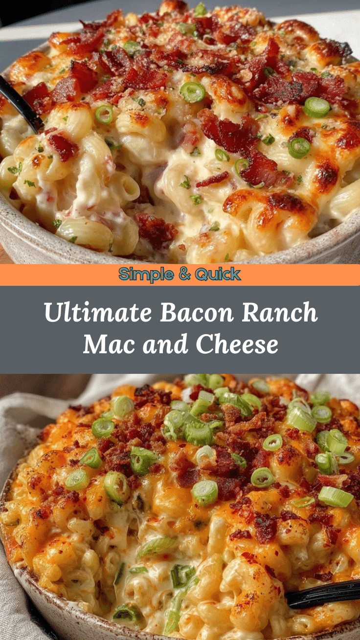 bacon ranch baked mac and cheese recipe