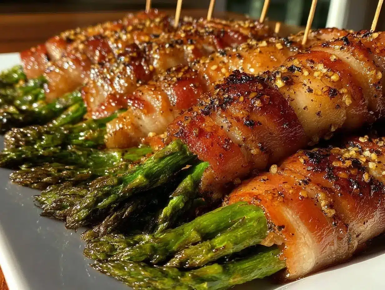 bacon wrapped asparagus bundles preparation steps
