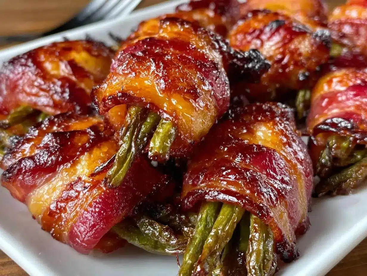 bacon-wrapped green bean bundles preparation steps