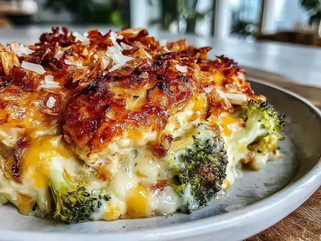 broccoli ranch chicken casserole - featured image