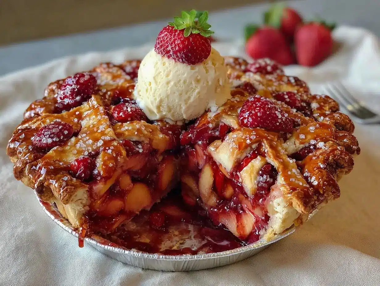 brown butter strawberry peach pie preparation steps