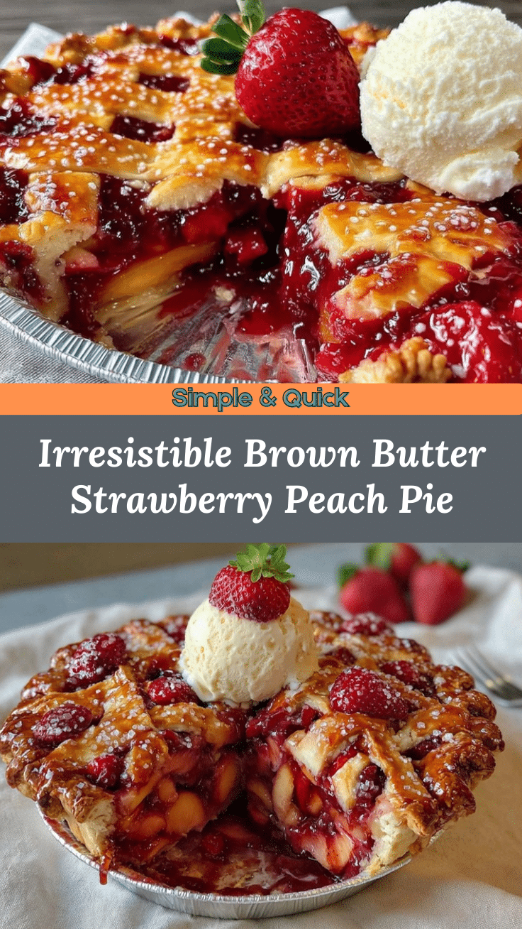 brown butter strawberry peach pie recipe