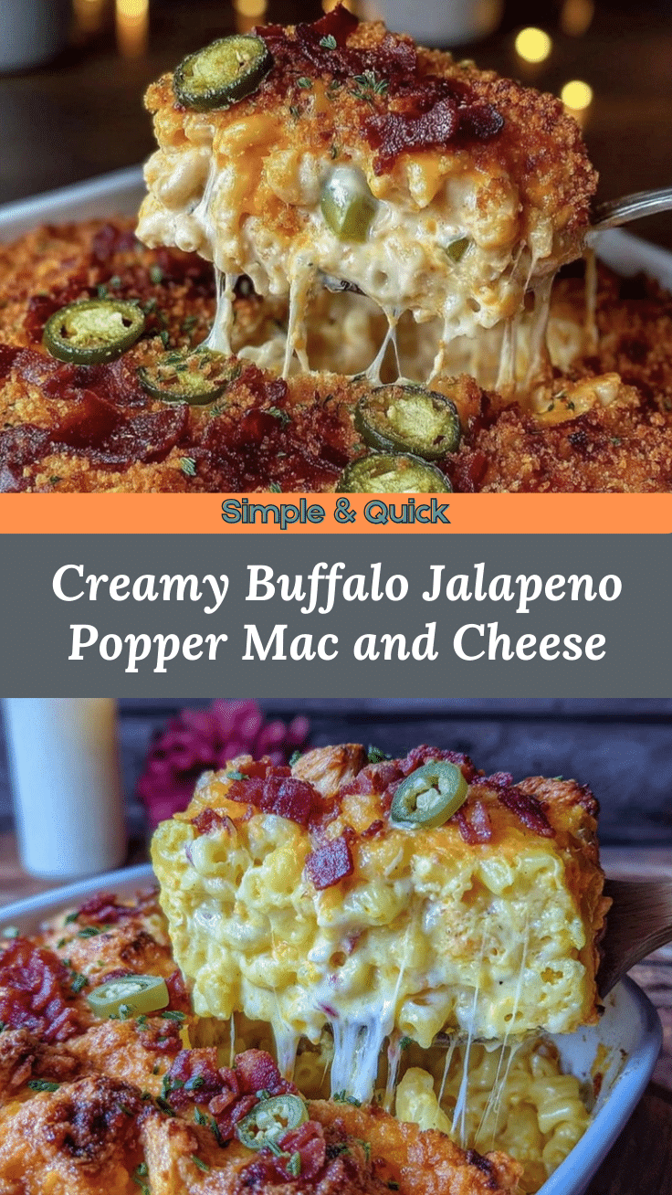 Buffalo Chicken Jalapeno Popper Mac and Cheese recipe