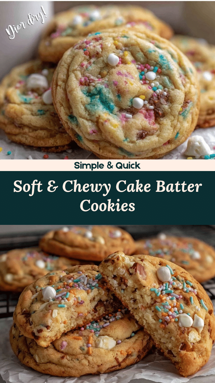 cake batter cookies recipe