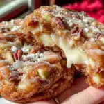 caramel apple pie cheesecake stuffed cookies - featured image