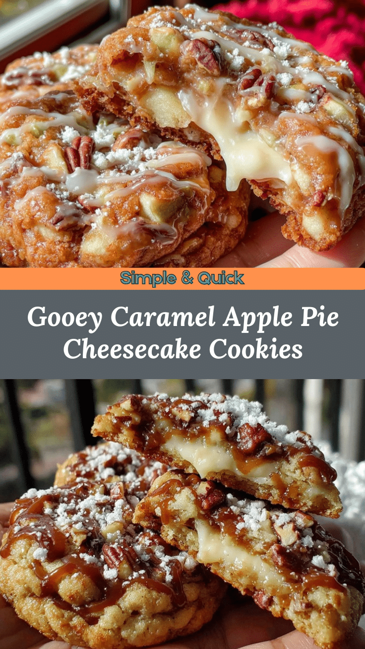 caramel apple pie cheesecake stuffed cookies recipe