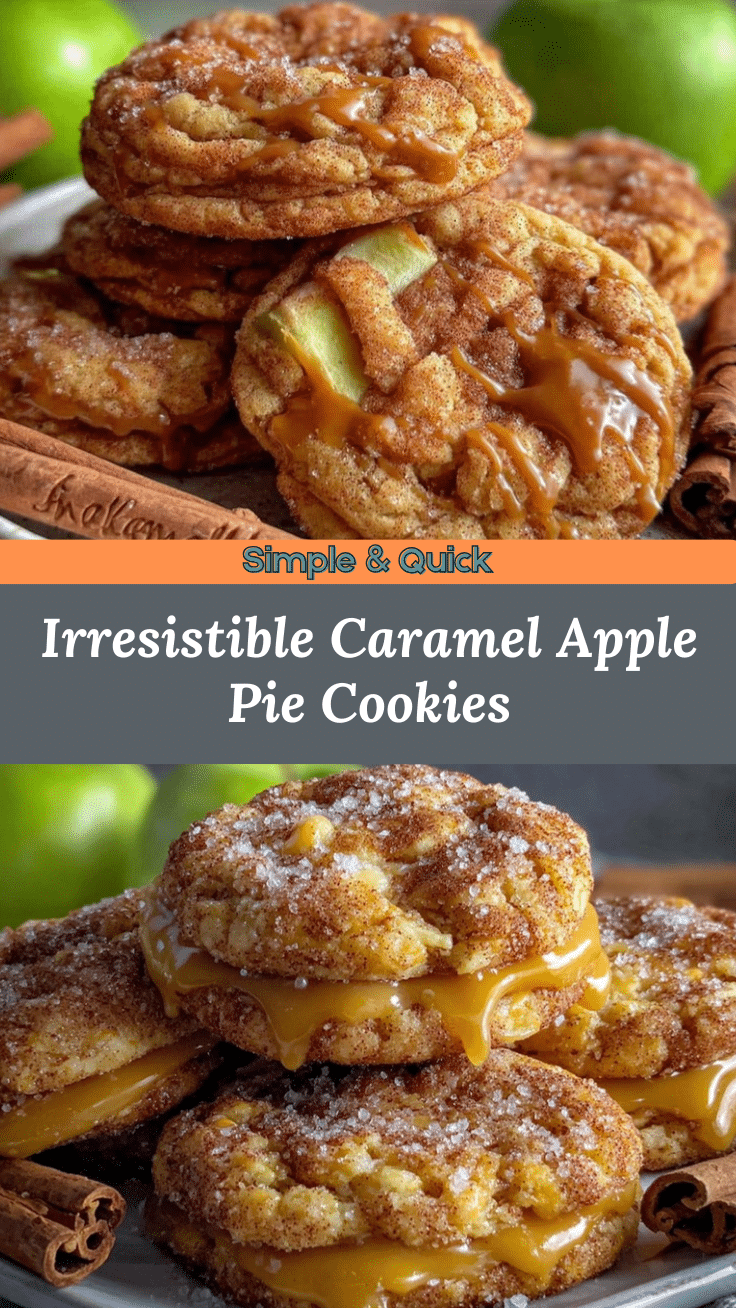 Caramel Apple Pie Snickerdoodle Cookies recipe