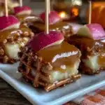 caramel apple pretzel bites - featured image