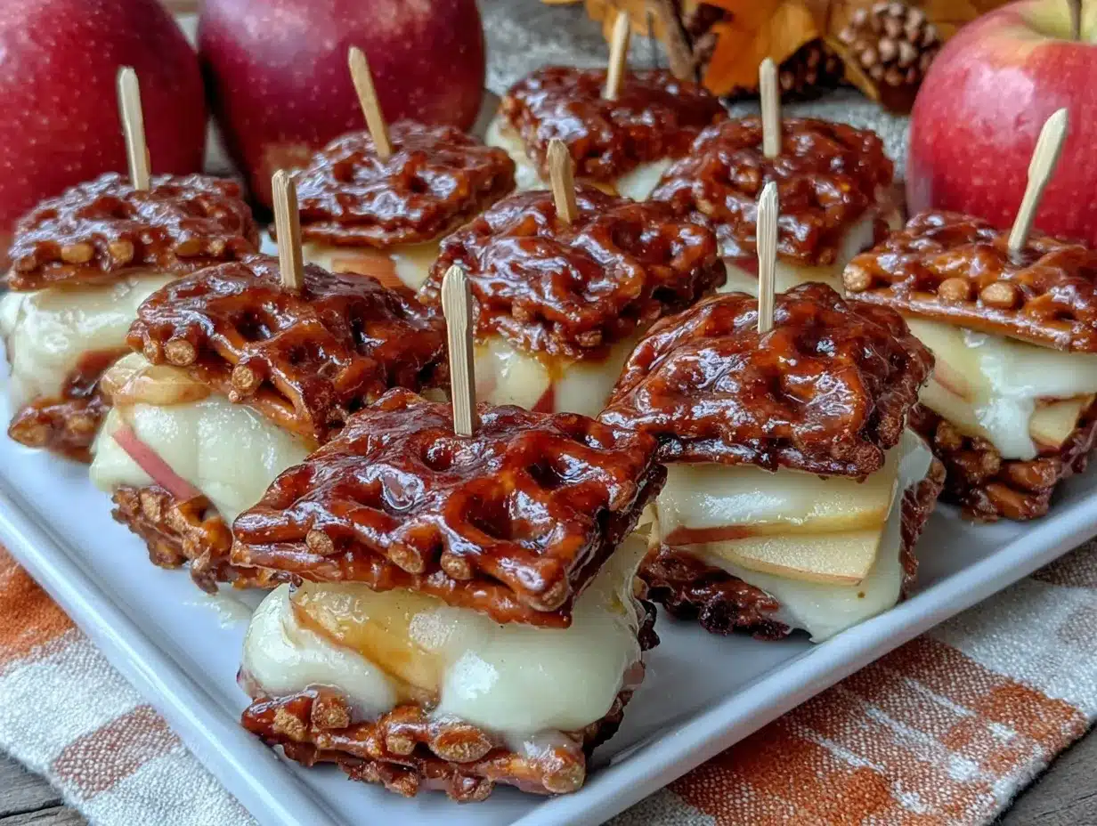 caramel apple pretzel bites preparation steps