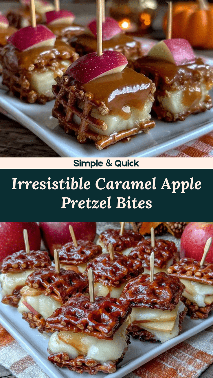 caramel apple pretzel bites recipe