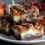Caramel Pecan Pumpkin Cheesecake Brownies - featured image