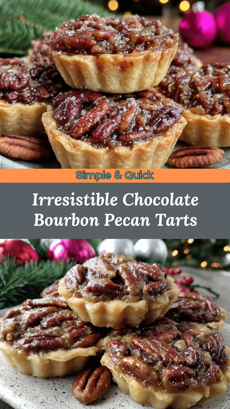chocolate bourbon mini pecan tarts recipe