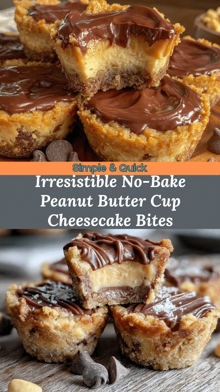 chocolate peanut butter cup cheesecake bites recipe