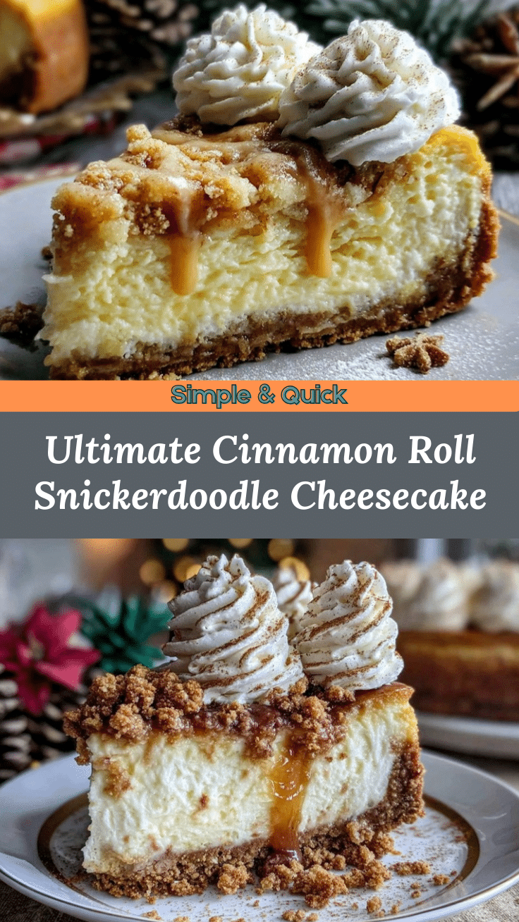 Cinnamon Roll Snickerdoodle Cheesecake recipe