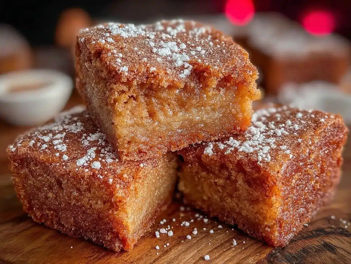 cinnamon sugar blondies preparation steps