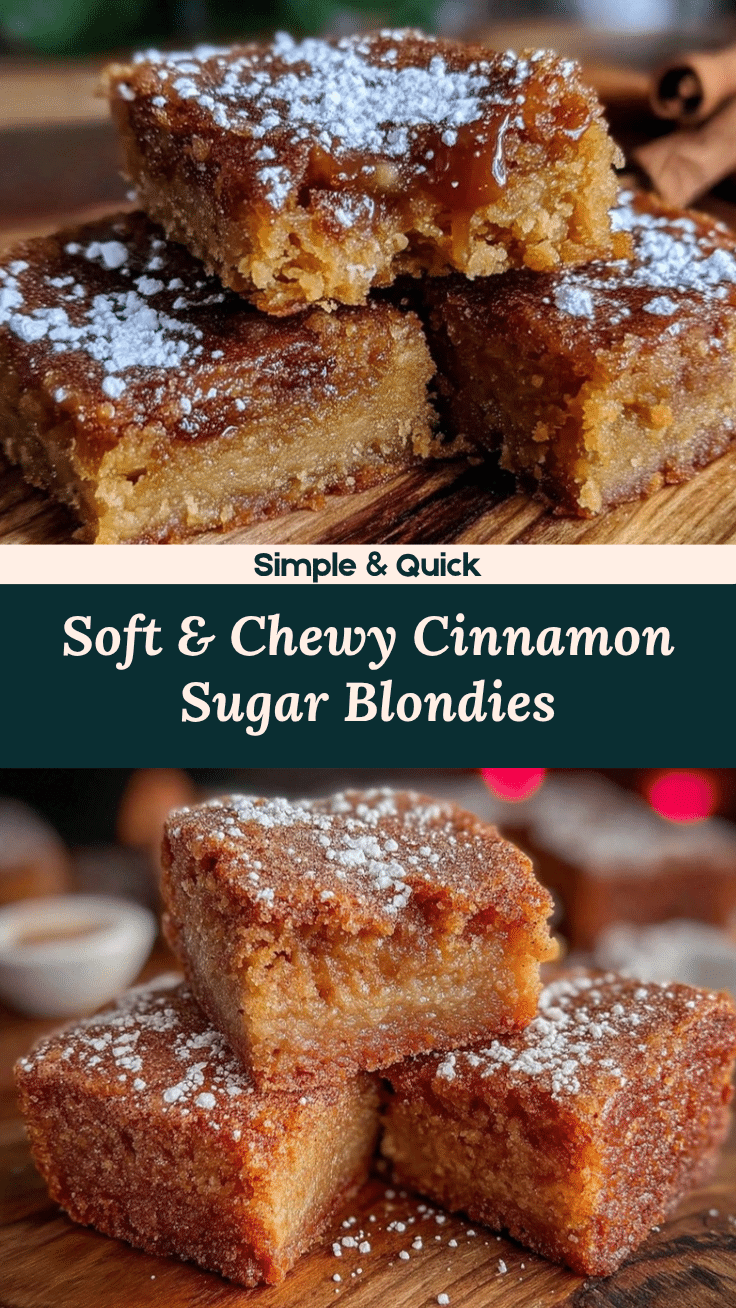 cinnamon sugar blondies recipe