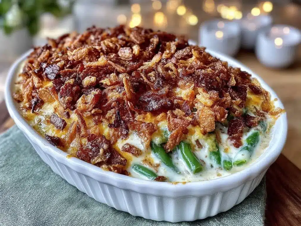 classic southern green bean casserole - featured image