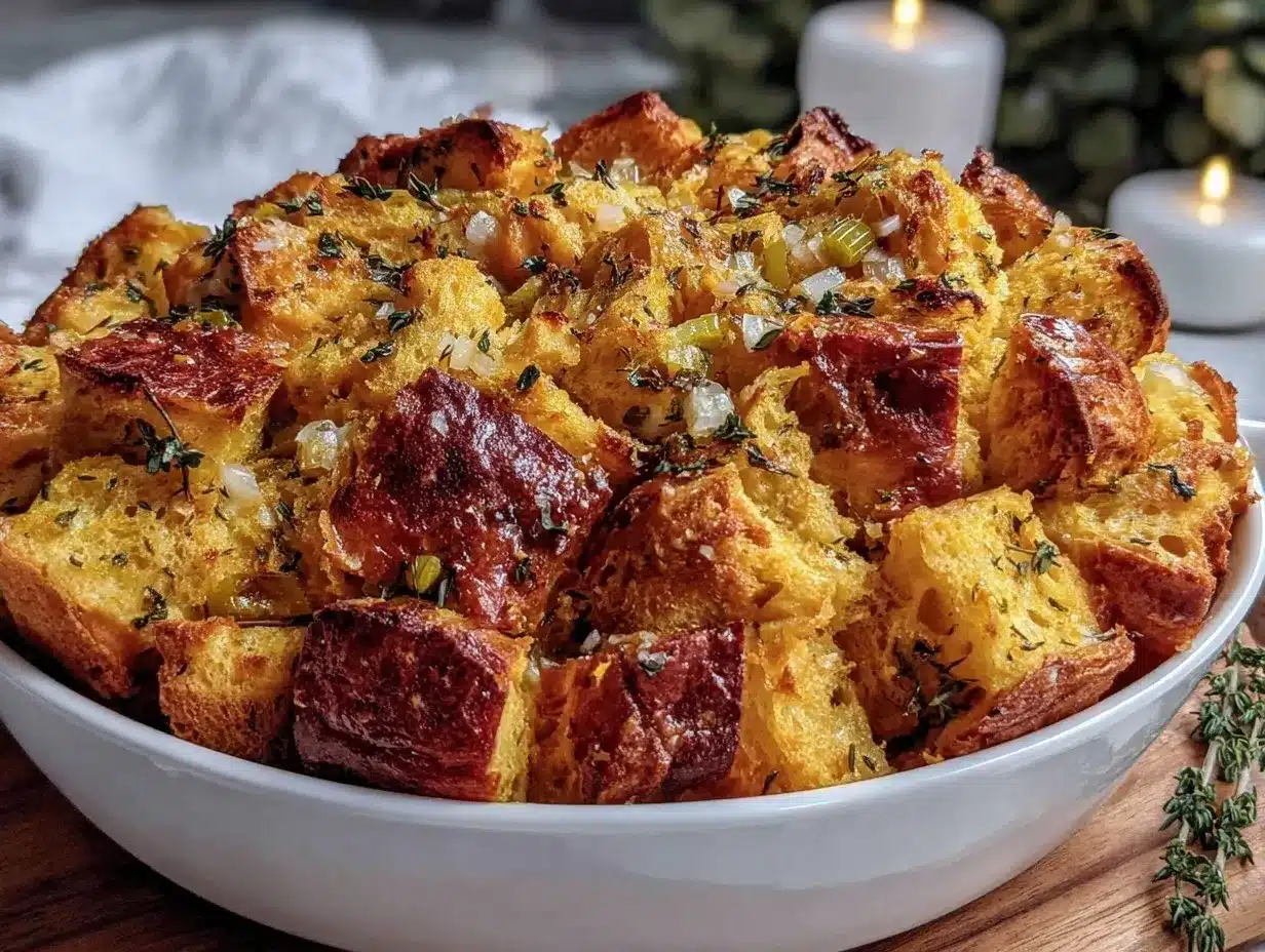 classic Thanksgiving stuffing preparation steps