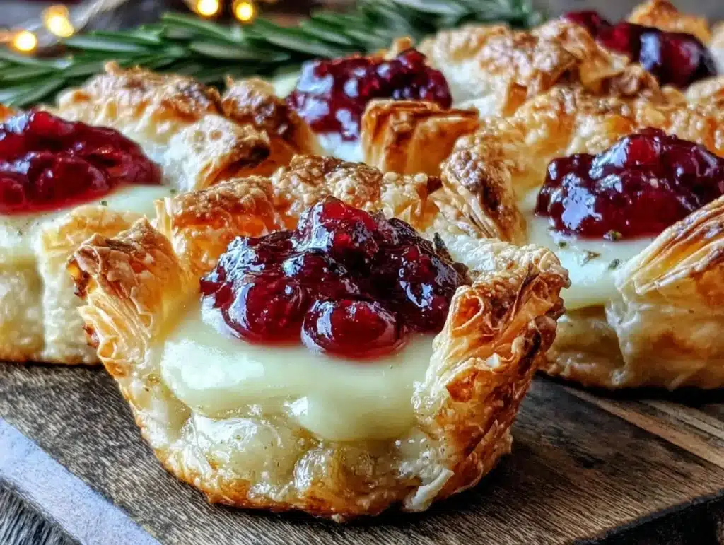 cranberry brie bites - featured image