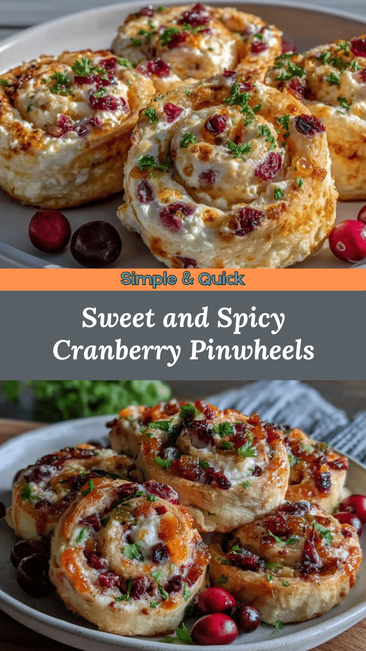 Cranberry Jalapeño Cream Cheese Pinwheels recipe