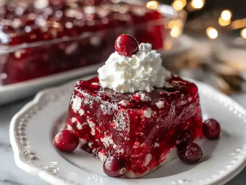 cranberry jello salad - featured image