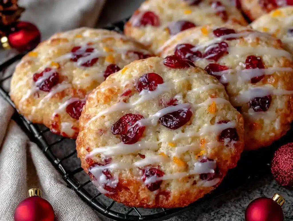 cranberry orange cookies - featured image