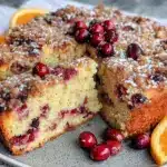 cranberry orange streusel coffee cake - featured image