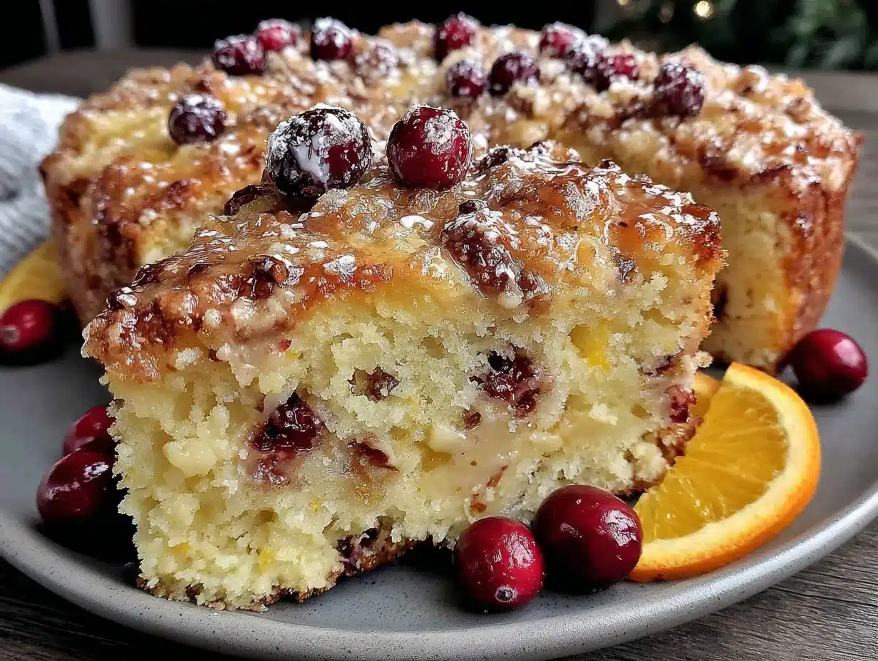 cranberry orange streusel coffee cake preparation steps