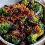 creamy broccoli bacon salad - featured image