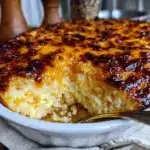 creamy corn casserole - featured image