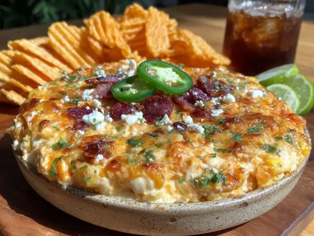 creamy corn dip - featured image
