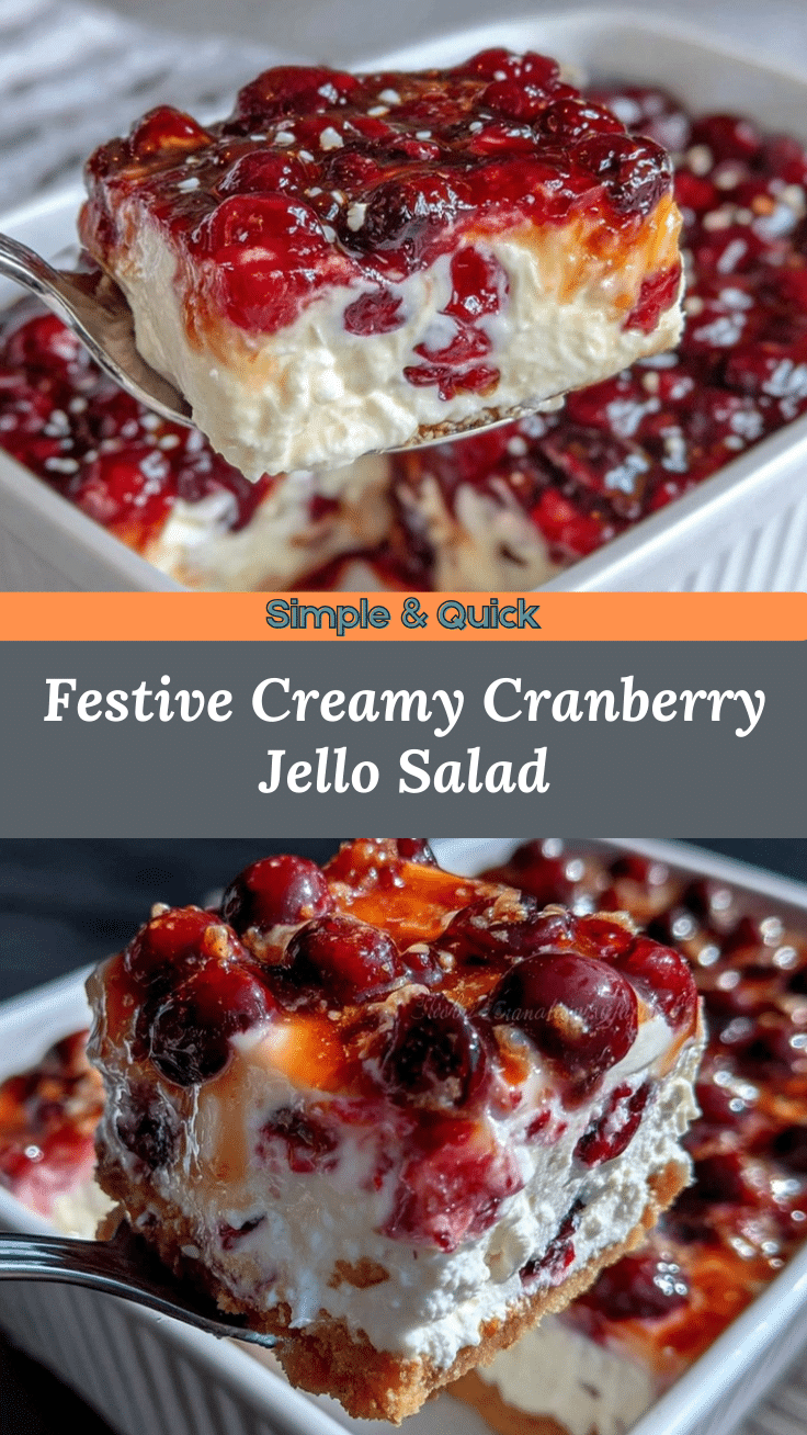 creamy cranberry cream cheese jello salad recipe