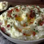 creamy garlic mashed potatoes - featured image