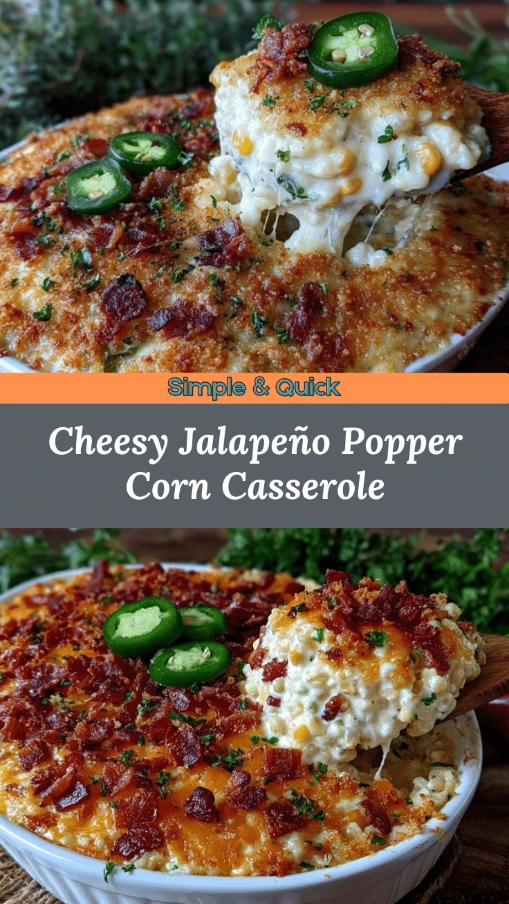 creamy jalapeño popper corn casserole recipe