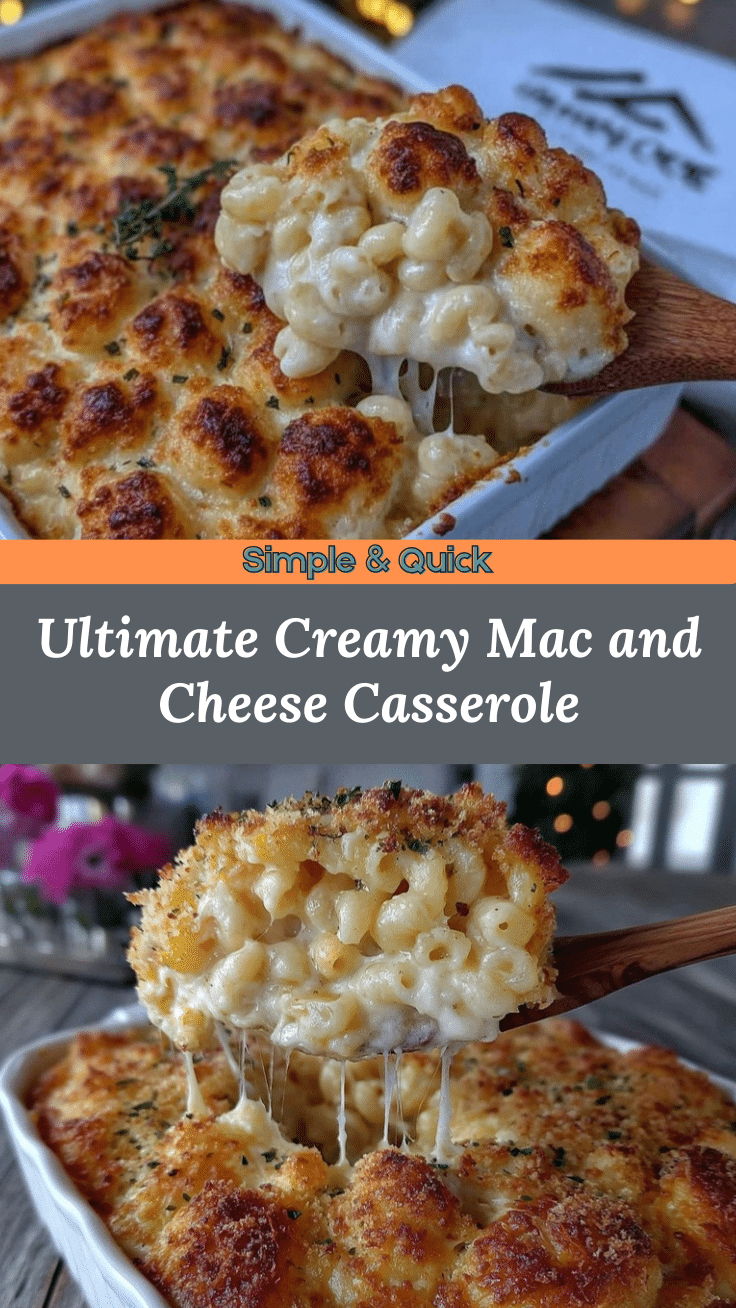 creamy mac & cheese casserole recipe