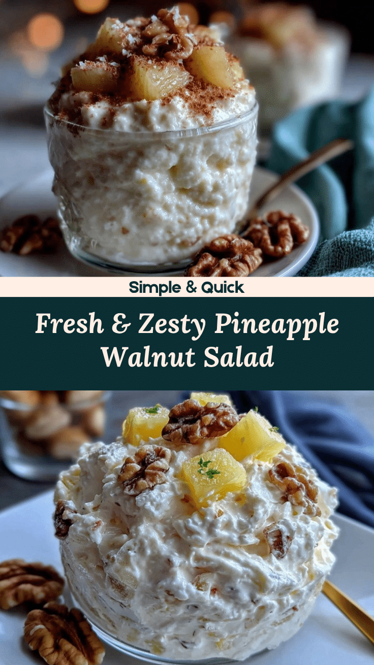 creamy pineapple walnut salad recipe