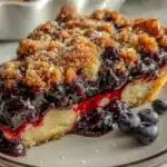 crispy blueberry crumble pie - featured image