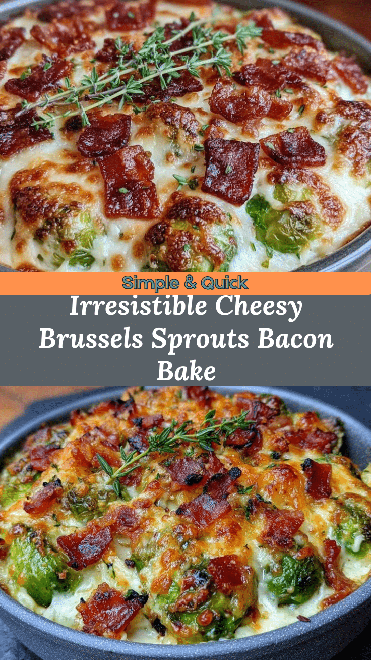 Crispy Cheesy Brussels Sprouts Bake recipe