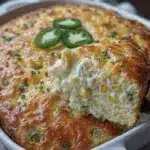 crispy cheesy jalapeño cornbread casserole - featured image