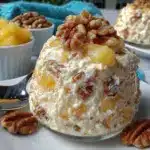 fluffy pineapple walnut salad - featured image